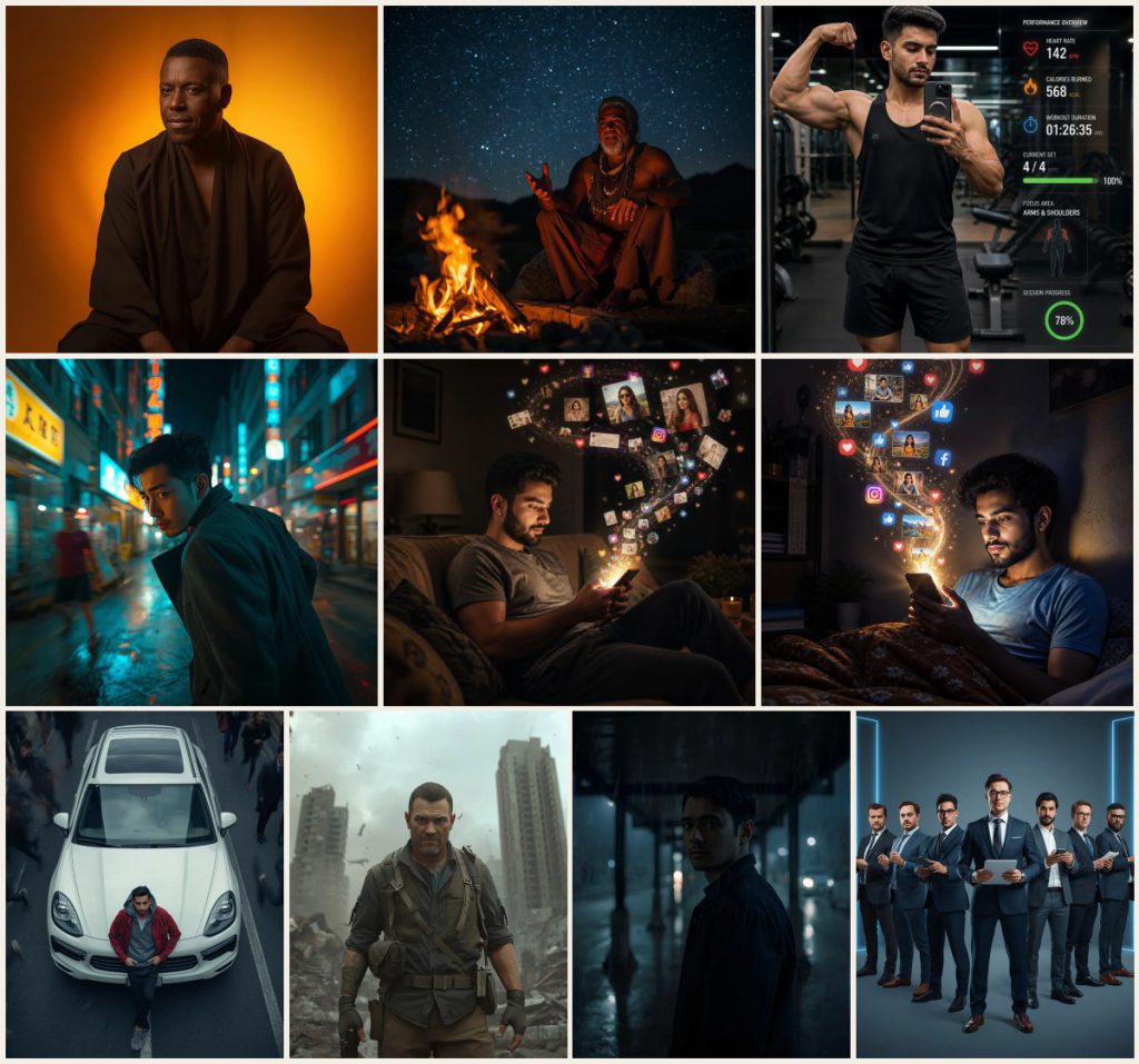 Best 10 Stylish Men’s AI Image Prompts for Handsome Cinematic Portrait Photography with Modern Streetwear
