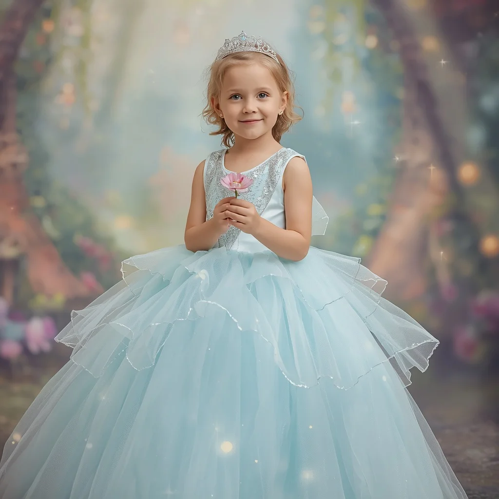 Little Princess: A Cute Girl's Magical Ball Gown — AI image prompt